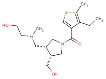 2-[{[(3R*,4R*)-1-[(4-ethyl-5-methyl-3-thienyl)carbonyl]-4-(hydroxymethyl)pyrrolidin-3-yl]methyl}(methyl)amino]ethanol
