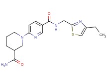 6-[3-(aminocarbonyl)-1-piperidinyl]-N-[(4-ethyl-1,3-thiazol-2-yl)methyl]nicotinamide