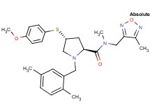 (4R)-1-(2,5-dimethylbenzyl)-4-[(4-methoxyphenyl)thio]-N-methyl-N-[(4-methyl-1,2,5-oxadiazol-3-yl)methyl]-L-prolinamide