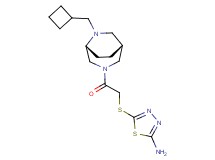 5-({2-[(1R*,5R*)-6-(cyclobutylmethyl)-3,6-diazabicyclo[3.2.2]non-3-yl]-2-oxoethyl}thio)-1,3,4-thiadiazol-2-amine