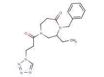 4-benzyl-3-ethyl-1-[3-(1H-tetrazol-1-yl)propanoyl]-1,4-diazepan-5-one