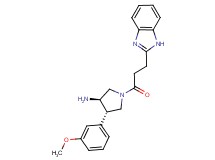 (3R*,4S*)-1-[3-(1H-benzimidazol-2-yl)propanoyl]-4-(3-methoxyphenyl)pyrrolidin-3-amine