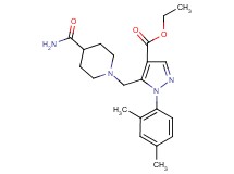 ethyl 5-{[4-(aminocarbonyl)-1-piperidinyl]methyl}-1-(2,4-dimethylphenyl)-1H-pyrazole-4-carboxylate