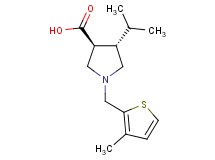 (3S*,4S*)-4-isopropyl-1-[(3-methyl-2-thienyl)methyl]-3-pyrrolidinecarboxylic acid
