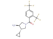 (3R*,4S*)-1-[2,4-bis(trifluoromethyl)benzoyl]-4-cyclopropylpyrrolidin-3-amine