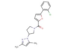 1-{1-[5-(2-chlorophenyl)-2-furoyl]-3-pyrrolidinyl}-3,5-dimethyl-1H-pyrazole