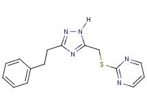 2-({[3-(2-phenylethyl)-1H-1,2,4-triazol-5-yl]methyl}thio)pyrimidine
