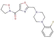 1-(2-fluorophenyl)-4-{[4-(2-isoxazolidinylcarbonyl)-1,3-oxazol-2-yl]methyl}piperazine