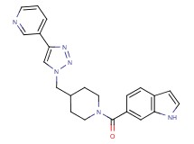 6-({4-[(4-pyridin-3-yl-1H-1,2,3-triazol-1-yl)methyl]piperidin-1-yl}carbonyl)-1H-indole