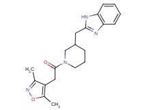 2-({1-[(3,5-dimethyl-4-isoxazolyl)acetyl]-3-piperidinyl}methyl)-1H-benzimidazole