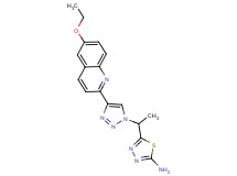 5-{1-[4-(6-ethoxyquinolin-2-yl)-1H-1,2,3-triazol-1-yl]ethyl}-1,3,4-thiadiazol-2-amine