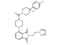 4-(4-{[4-(4-chlorophenyl)-4-hydroxy-1-piperidinyl]carbonyl}-1-piperidinyl)-2-[2-(1H-pyrazol-1-yl)ethyl]-1H-isoindole-1,3(2H)-dione