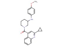 1-[(2-cyclopropyl-4-quinolinyl)carbonyl]-N-(4-methoxyphenyl)-3-piperidinamine