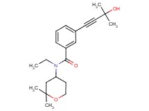 N-(2,2-dimethyltetrahydro-2H-pyran-4-yl)-N-ethyl-3-(3-hydroxy-3-methylbut-1-yn-1-yl)benzamide