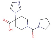 4-(1H-imidazol-1-yl)-1-(pyrrolidin-1-ylcarbonyl)piperidine-4-carboxylic acid