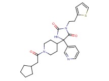 5-[1-(cyclopentylacetyl)-4-piperidinyl]-5-(3-pyridinyl)-3-[2-(2-thienyl)ethyl]-2,4-imidazolidinedione