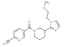 5-({3-[1-(2-methoxyethyl)-1H-imidazol-2-yl]piperidin-1-yl}carbonyl)pyridine-2-carbonitrile