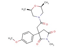 3-{2-[(2R*,6S*)-2,6-dimethyl-4-morpholinyl]-2-oxoethyl}-3-(4-methoxyphenyl)-1-methyl-2,5-pyrrolidinedione