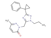 6-methyl-2-{[3-(1-phenylcyclopropyl)-1-propyl-1H-1,2,4-triazol-5-yl]methyl}pyridazin-3(2H)-one
