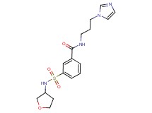 N-[3-(1H-imidazol-1-yl)propyl]-3-[(tetrahydrofuran-3-ylamino)sulfonyl]benzamide