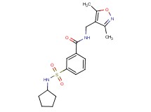 3-[(cyclopentylamino)sulfonyl]-N-[(3,5-dimethylisoxazol-4-yl)methyl]benzamide