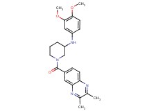 N-(3,4-dimethoxyphenyl)-1-[(2,3-dimethyl-6-quinoxalinyl)carbonyl]-3-piperidinamine
