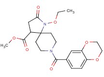 methyl 8-(2,3-dihydro-1,4-benzodioxin-6-ylcarbonyl)-1-ethoxy-2-oxo-1,8-diazaspiro[4.5]decane-4-carboxylate