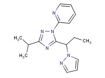 2-{3-isopropyl-5-[1-(1H-pyrazol-1-yl)propyl]-1H-1,2,4-triazol-1-yl}pyridine