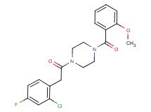 1-[(2-chloro-4-fluorophenyl)acetyl]-4-(2-methoxybenzoyl)piperazine