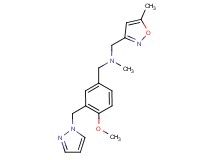 1-[4-methoxy-3-(1H-pyrazol-1-ylmethyl)phenyl]-N-methyl-N-[(5-methylisoxazol-3-yl)methyl]methanamine