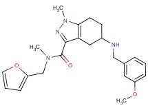 N-(2-furylmethyl)-5-[(3-methoxybenzyl)amino]-N,1-dimethyl-4,5,6,7-tetrahydro-1H-indazole-3-carboxamide