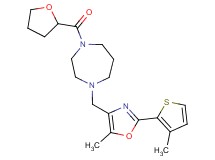 1-{[5-methyl-2-(3-methyl-2-thienyl)-1,3-oxazol-4-yl]methyl}-4-(tetrahydrofuran-2-ylcarbonyl)-1,4-diazepane