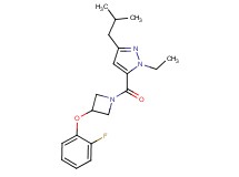 1-ethyl-5-{[3-(2-fluorophenoxy)-1-azetidinyl]carbonyl}-3-isobutyl-1H-pyrazole