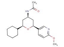 N-[(2R*,4R*,6S*)-2-cyclohexyl-6-(6-methoxypyridin-3-yl)tetrahydro-2H-pyran-4-yl]acetamide