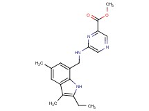 methyl 6-{[(2-ethyl-3,5-dimethyl-1H-indol-7-yl)methyl]amino}pyrazine-2-carboxylate