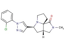 (3aS*,5S*,9aS*)-5-[1-(2-chlorophenyl)-1H-pyrazol-4-yl]-2-methylhexahydro-7H-pyrrolo[3,4-g]pyrrolizin-1(2H)-one