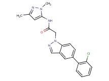 2-[5-(2-chlorophenyl)-1H-indazol-1-yl]-N-(1,3-dimethyl-1H-pyrazol-5-yl)acetamide