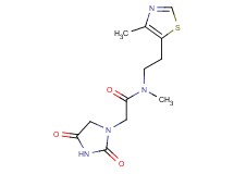 2-(2,4-dioxo-1-imidazolidinyl)-N-methyl-N-[2-(4-methyl-1,3-thiazol-5-yl)ethyl]acetamide
