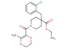 ethyl 4-(2-chlorobenzyl)-1-[(3-methyl-5,6-dihydro-1,4-dioxin-2-yl)carbonyl]-4-piperidinecarboxylate