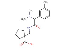 1-({[(dimethylamino)(3-methylphenyl)acetyl]amino}methyl)cyclopentanecarboxylic acid