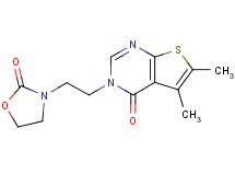 5,6-dimethyl-3-[2-(2-oxo-1,3-oxazolidin-3-yl)ethyl]thieno[2,3-d]pyrimidin-4(3H)-one