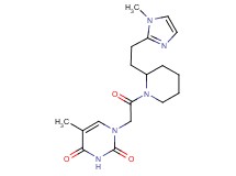 5-methyl-1-(2-{2-[2-(1-methyl-1H-imidazol-2-yl)ethyl]-1-piperidinyl}-2-oxoethyl)-2,4(1H,3H)-pyrimidinedione
