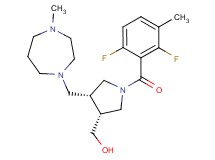 {(3R*,4R*)-1-(2,6-difluoro-3-methylbenzoyl)-4-[(4-methyl-1,4-diazepan-1-yl)methyl]pyrrolidin-3-yl}methanol