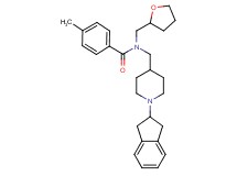 N-{[1-(2,3-dihydro-1H-inden-2-yl)-4-piperidinyl]methyl}-4-methyl-N-(tetrahydro-2-furanylmethyl)benzamide