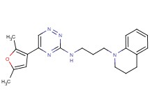 N-[3-(3,4-dihydro-1(2H)-quinolinyl)propyl]-5-(2,5-dimethyl-3-furyl)-1,2,4-triazin-3-amine