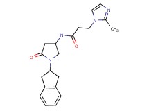 N-[1-(2,3-dihydro-1H-inden-2-yl)-5-oxo-3-pyrrolidinyl]-3-(2-methyl-1H-imidazol-1-yl)propanamide