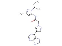 N-(1-sec-butyl-3-methyl-1H-pyrazol-5-yl)-2-[4-(9H-purin-6-yl)-1H-pyrazol-1-yl]acetamide