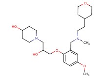 1-{2-hydroxy-3-[4-methoxy-2-({methyl[2-(tetrahydro-2H-pyran-4-yl)ethyl]amino}methyl)phenoxy]propyl}-4-piperidinol