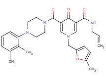 N-allyl-5-{[4-(2,3-dimethylphenyl)-1-piperazinyl]carbonyl}-1-[(5-methyl-2-furyl)methyl]-4-oxo-1,4-dihydro-3-pyridinecarboxamide