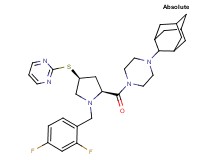 2-{[(3S,5S)-5-{[4-(2-adamantyl)-1-piperazinyl]carbonyl}-1-(2,4-difluorobenzyl)-3-pyrrolidinyl]thio}pyrimidine